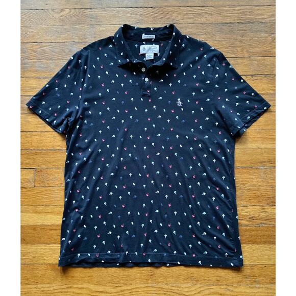 PENGUIN Heritage Slim-Fit Navy Blue Ice Cream Cone Polo sz XL - Picture 2 of 8